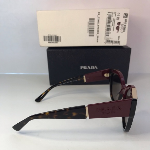 New Authentic Prada Brown Cat Eye Ladies Sunglasses PR 02WS 07C0D1 - Picture 8 of 14